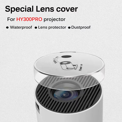 Special lens cover for HY300PRO projector; waterproof, dustproof lens protector.